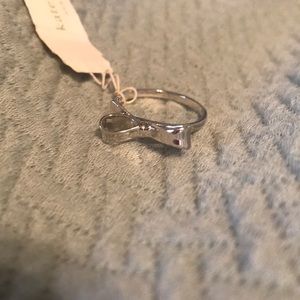 Kate Spade SILVER Lovenotes ring - size 8